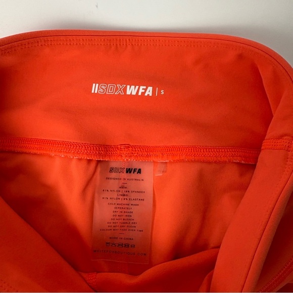 Sarah Day X White Fox Monza Neon Orange Bike Shorts - Picture 5 of 5
